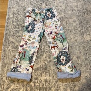 Anthropologie woodland holiday winter flannel pajamas
